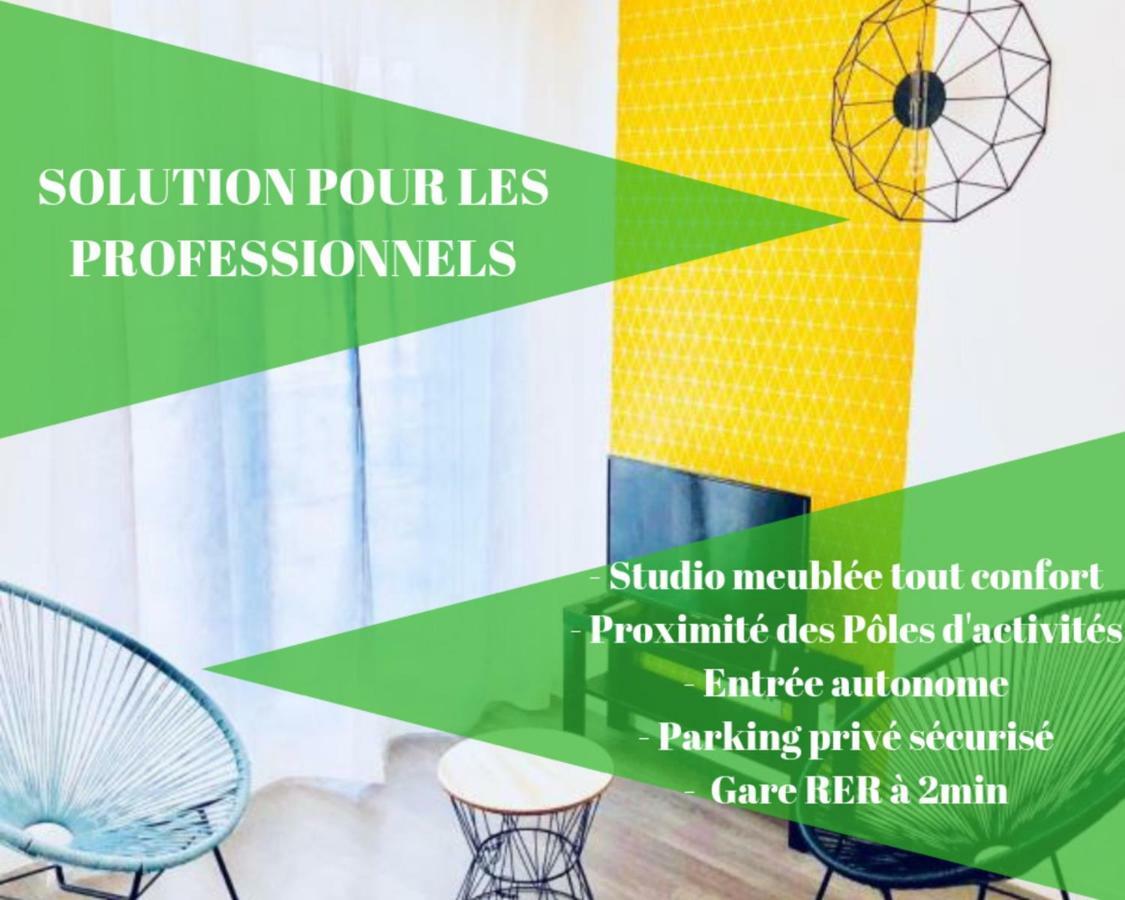 Btobed - Location Professionnelle - Studio Confort Parking Gratuit Villepinte - Proche Parc Des Expositions Et Aeroport Cdg Екстериор снимка